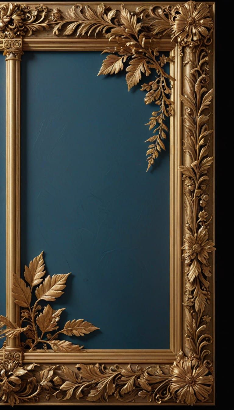 Grand Roman Architecture in Warm Gold and Azure