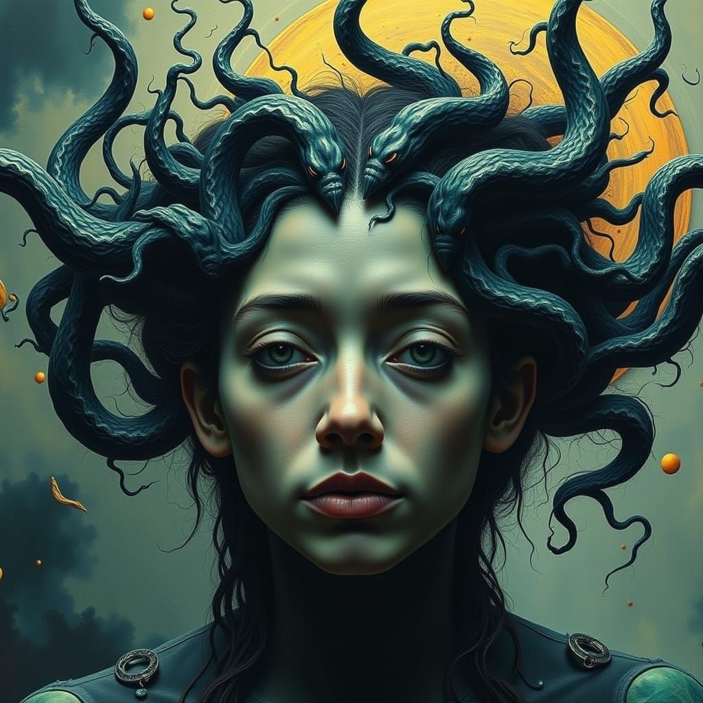 Medusa in Heavy Metal Surrealism