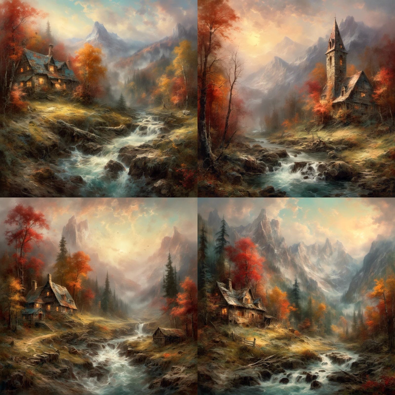 Faith: Macabre Ink Painting in Modern European Style