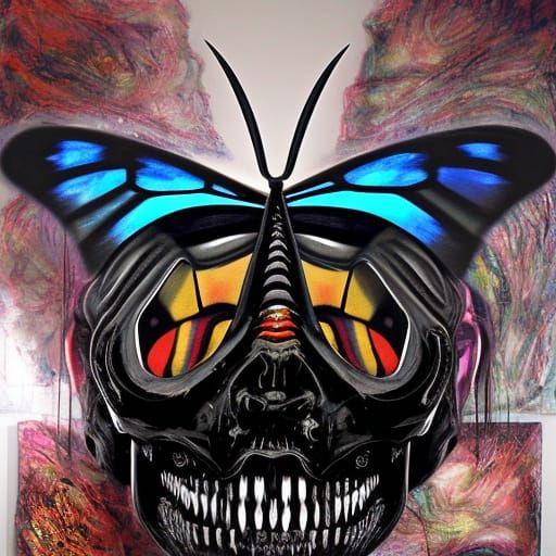 Sci-Fi Butterfly Reaper with Disgusting Grin