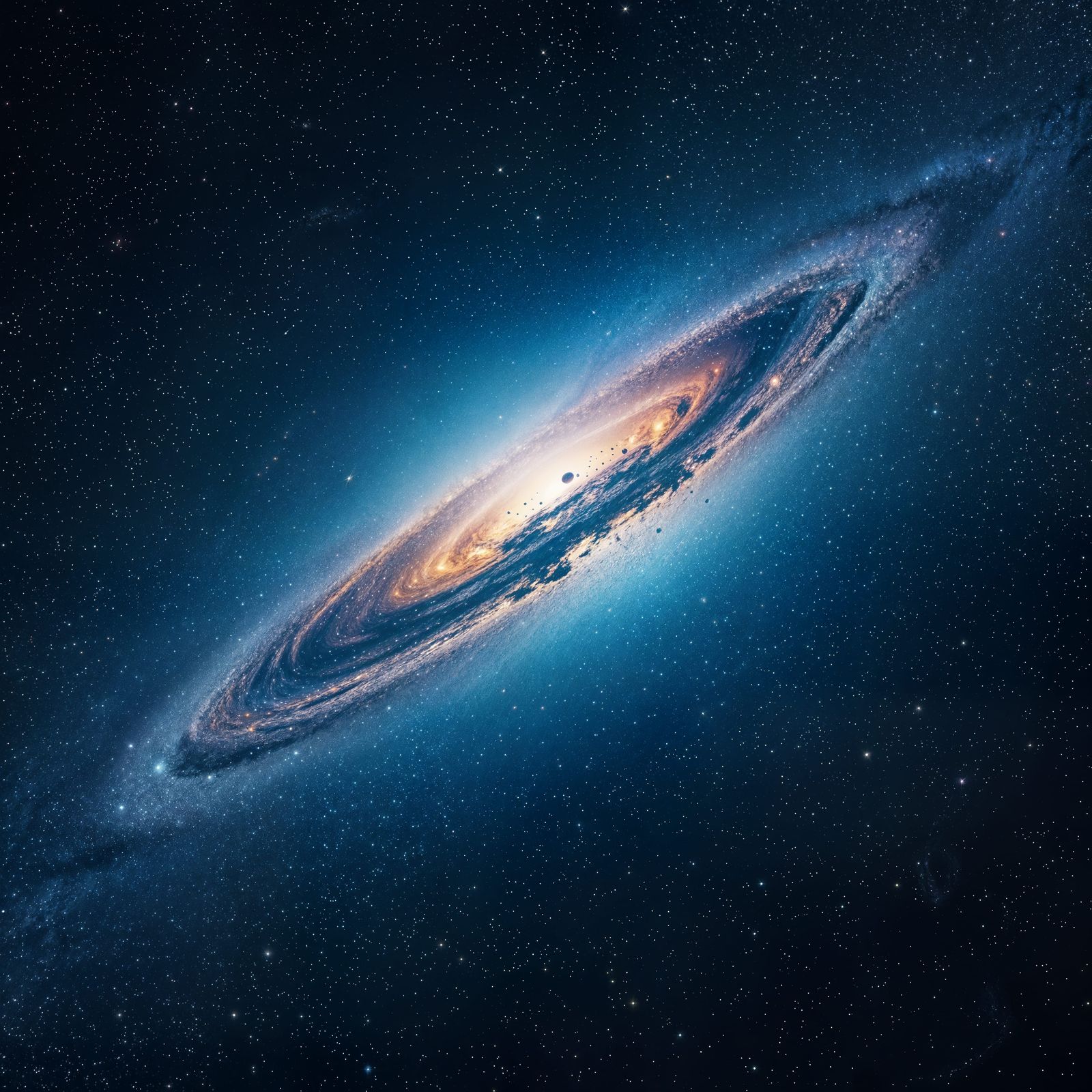 Stellar Pontilist Galaxy in Vibrant Hues