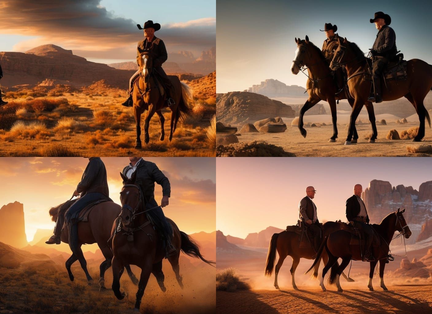 Cowboy Heisenberg Rides into the Sunset, Art Nouveau Style