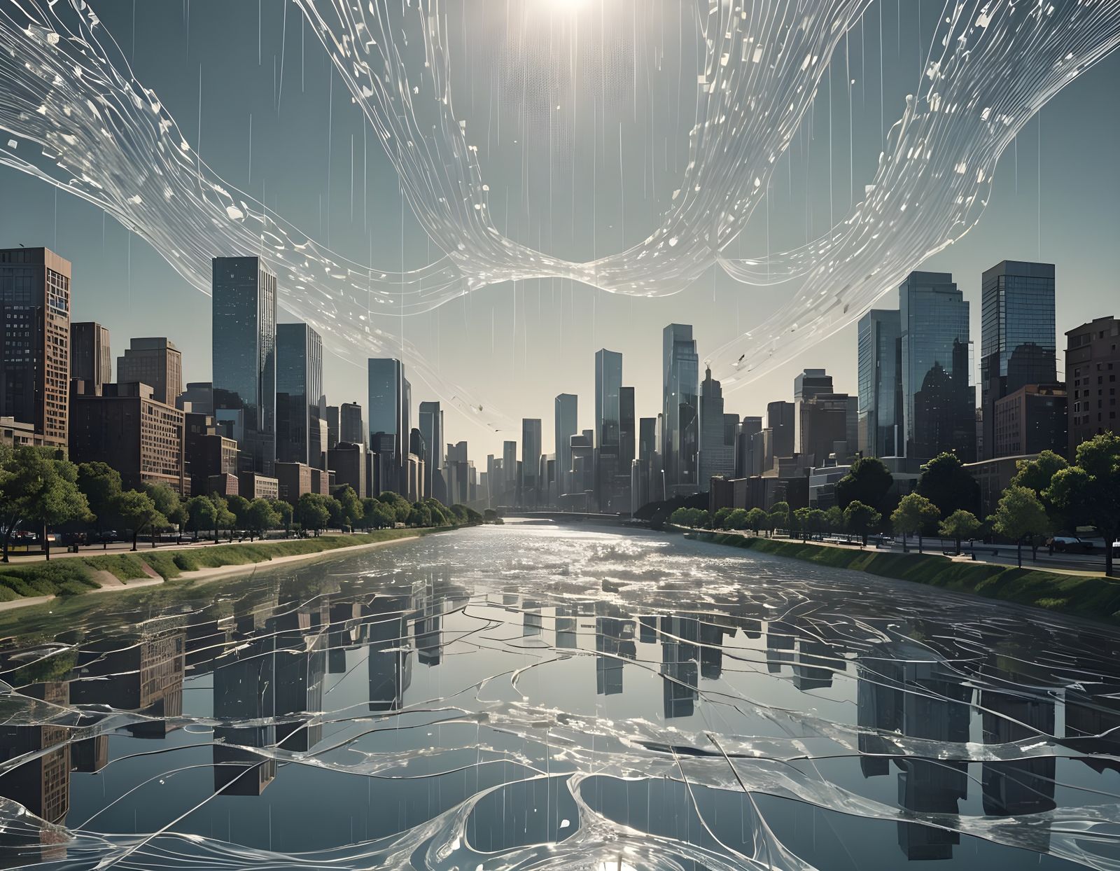 Data Dreamscape in Vibrant Cityscape