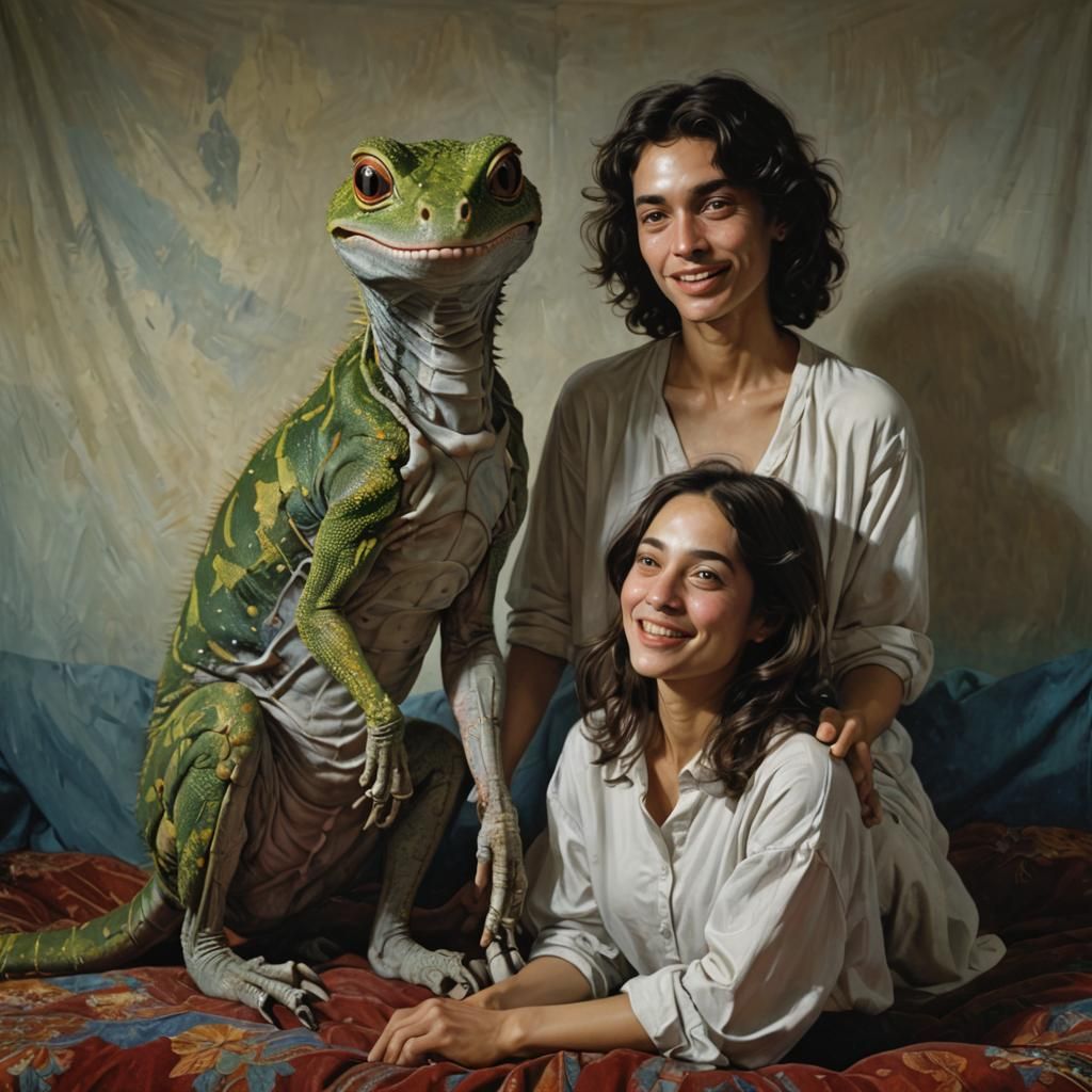 Exotic Gathering: Surreal Portrait in Magical Realism