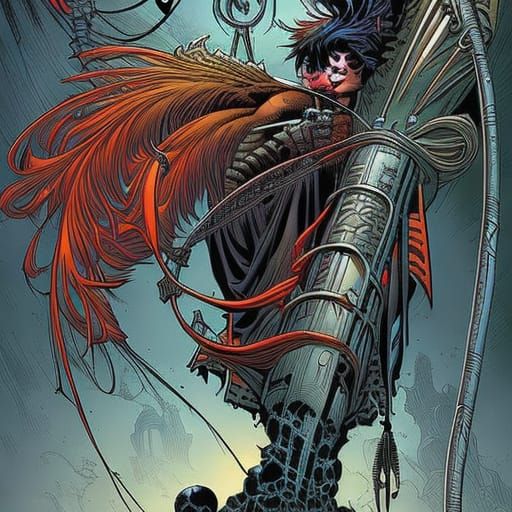 Sandman with Dreamcatcher in Comic Book Style