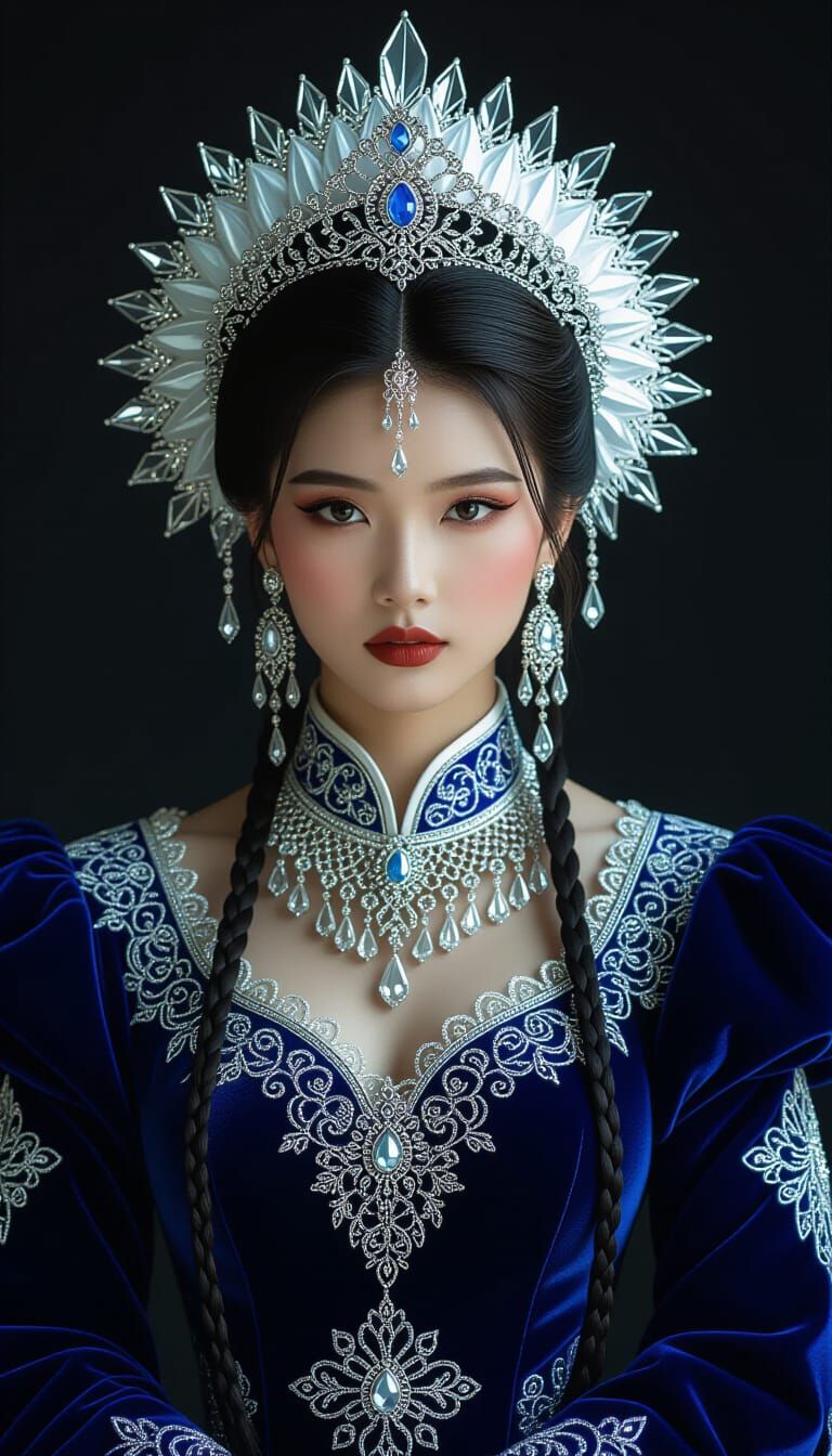 Hmong Queen Portrait in Baroque Style