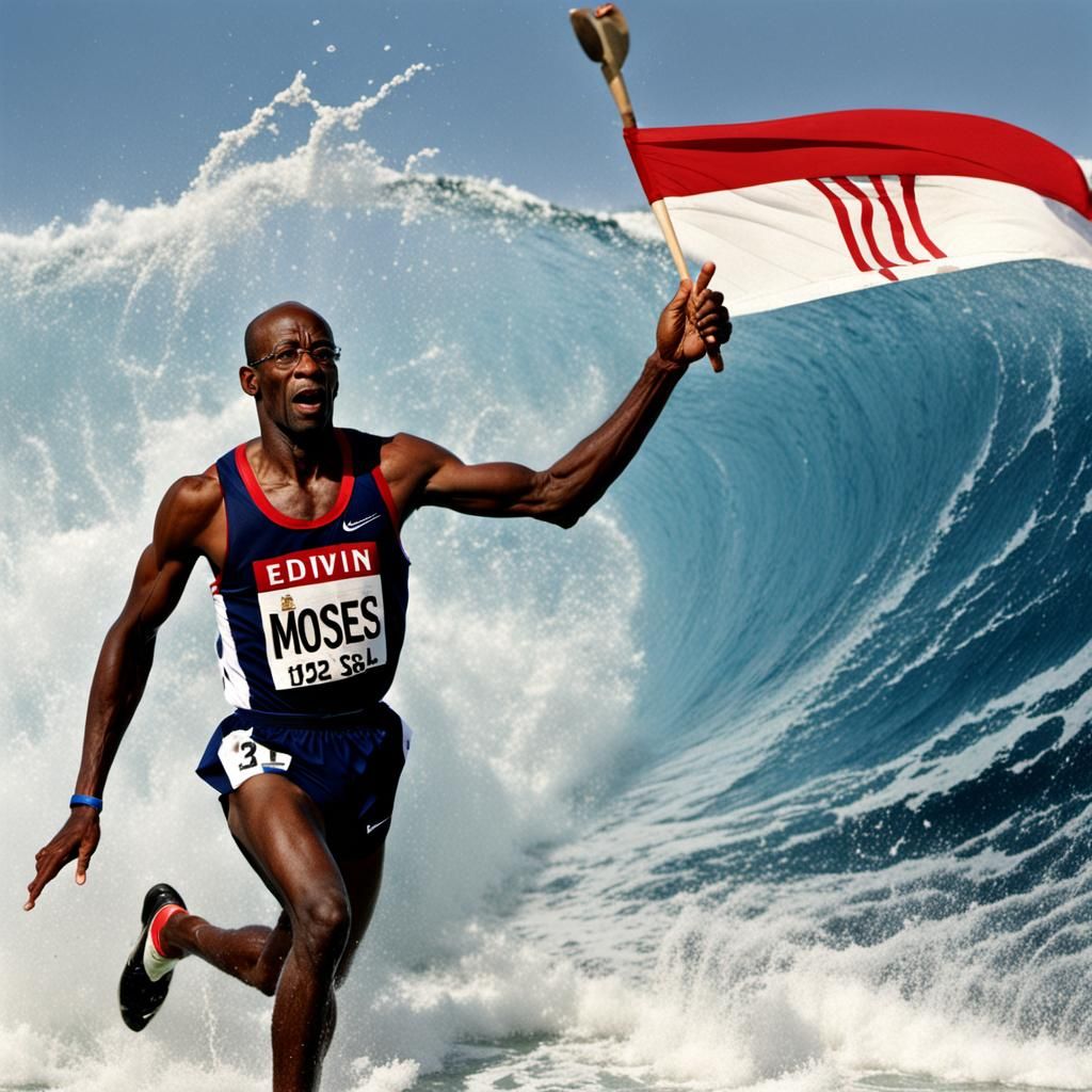 Edwin Moses Parting the Red Sea
