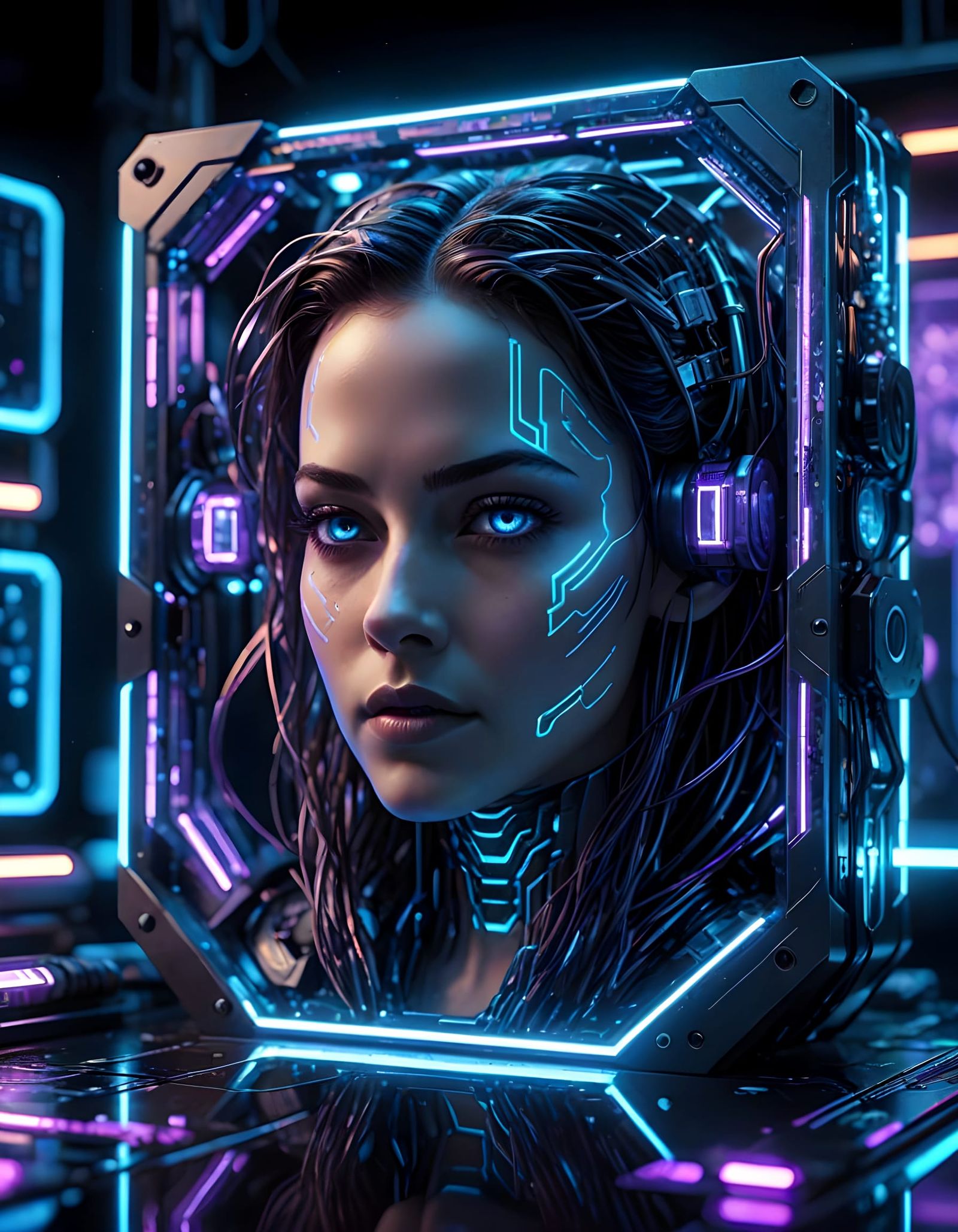 Quantum Interface in Hyperrealistic Splash Art