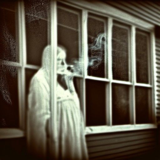 Ghostly Smoker: Sepia Photograph with Dramatic Lighting