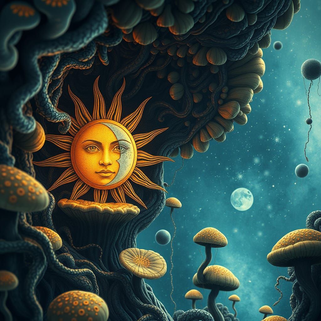 Cosmic Captives in Mycelium Maze