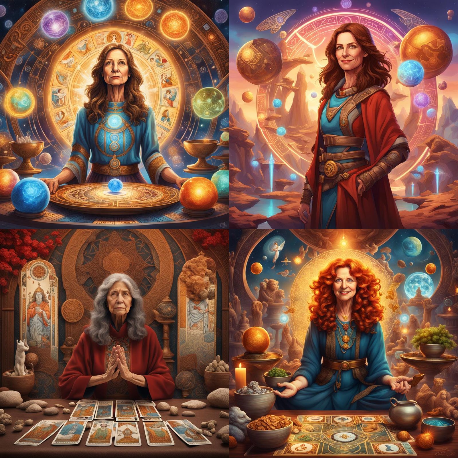 Empowered Woman as Video Game Heroine in Tarot Setting