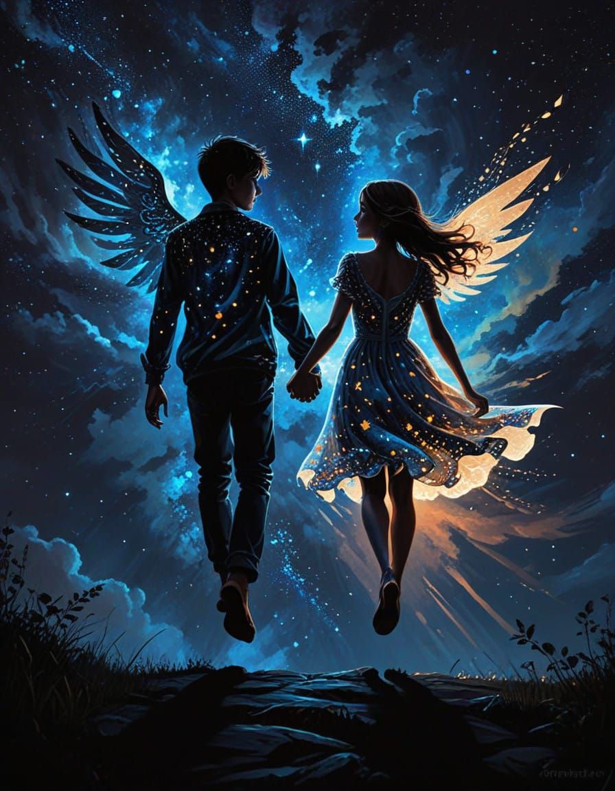 Magical Nighttime Duo Soar in Harmony