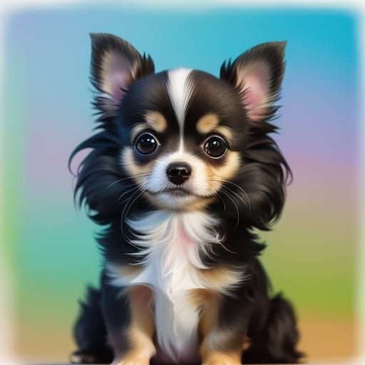Adorable Chihuahua Puppy in Pastel Digital Art