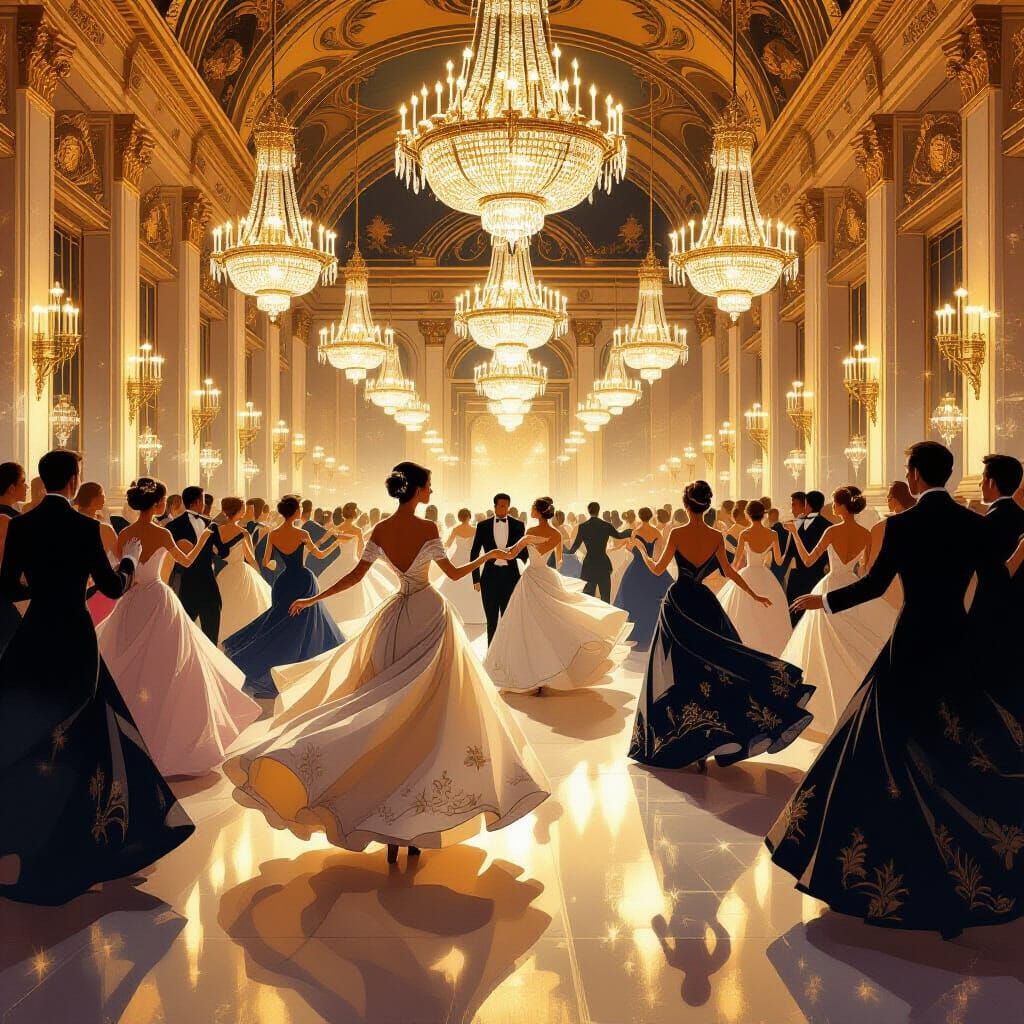 Grand Ballroom Waltz in Art Nouveau Style