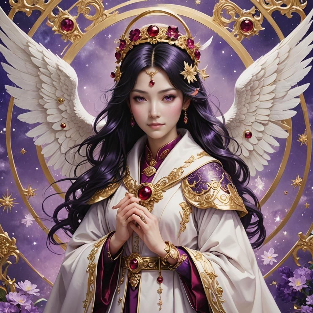 Guardian Angel of Taurus with Ruby Jewels