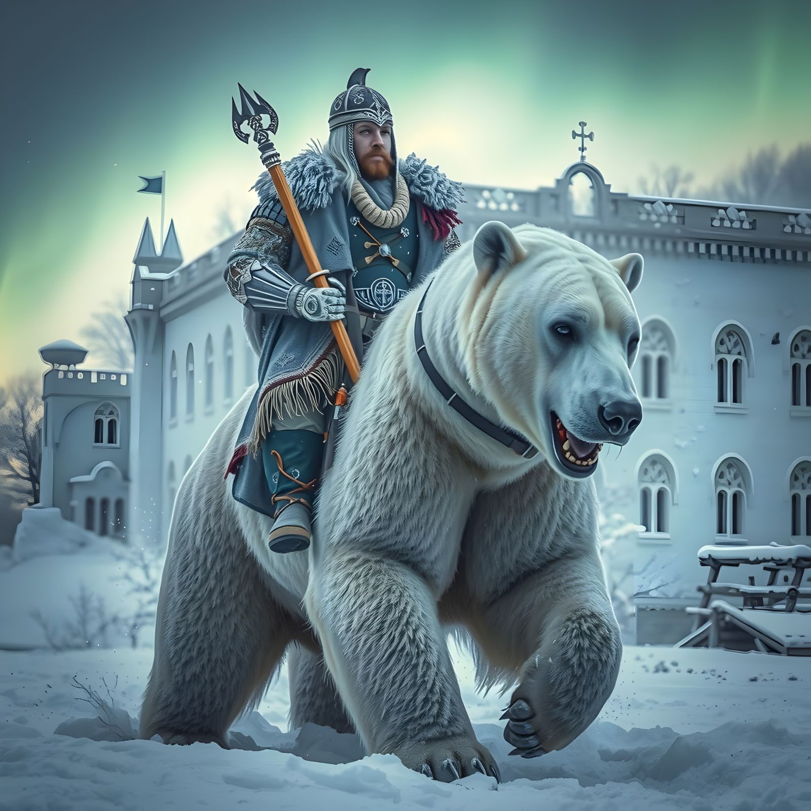 A White warrior in the winter kingdom.