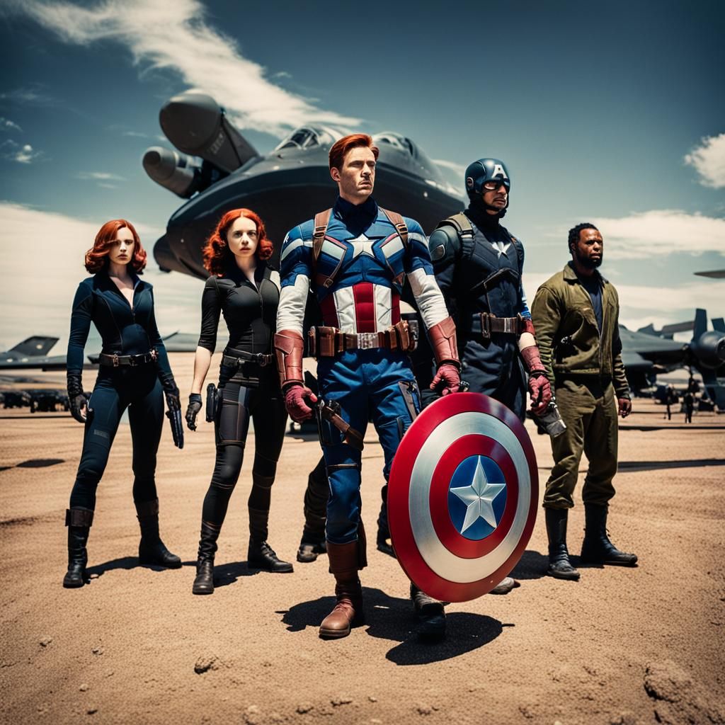 Captain America, Black Widow, and the X-Men
