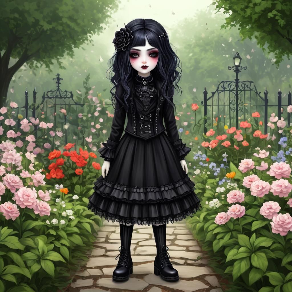 Victorian Goth Punk Girl
