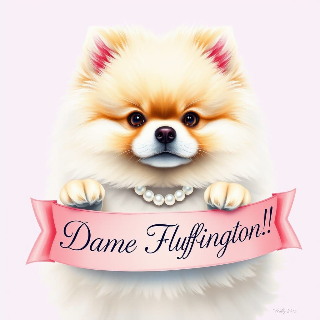 Dame Fluffington in Impressionist Style
