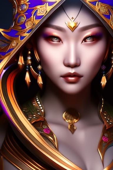 Jacheongbi: Korean Goddess of Love, Digital Art