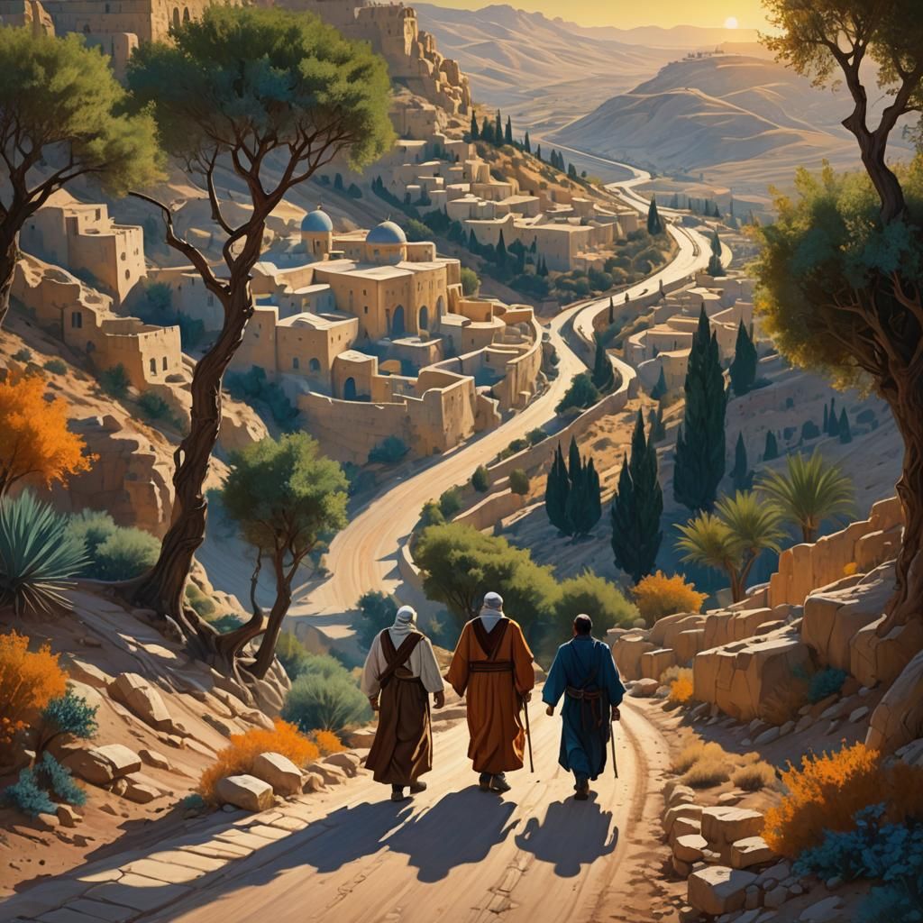 Good Samaritan Scene as Matte Painting