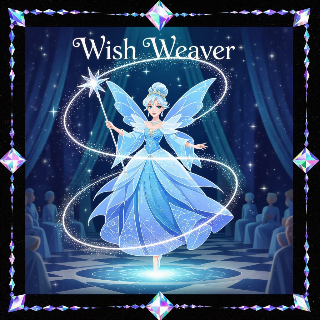 Fairy Godmother Wish Weaver in Dark Fantasy Anime Style