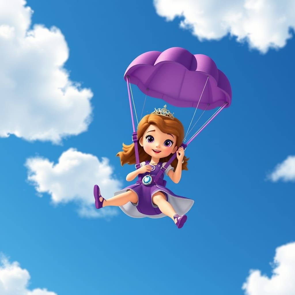 Princess Sofia Parachuting in Disney Jr Style