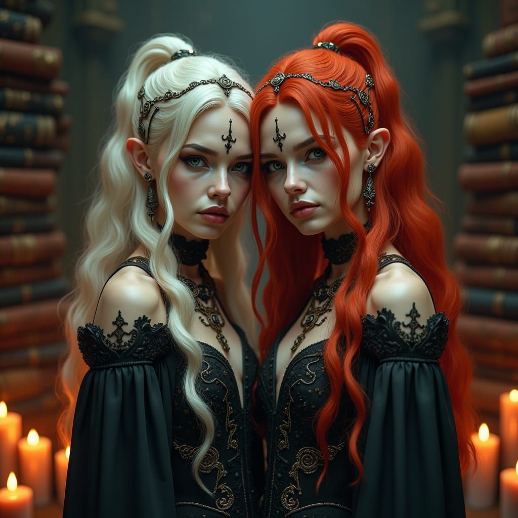 Mystical Twins in a Moody Setting