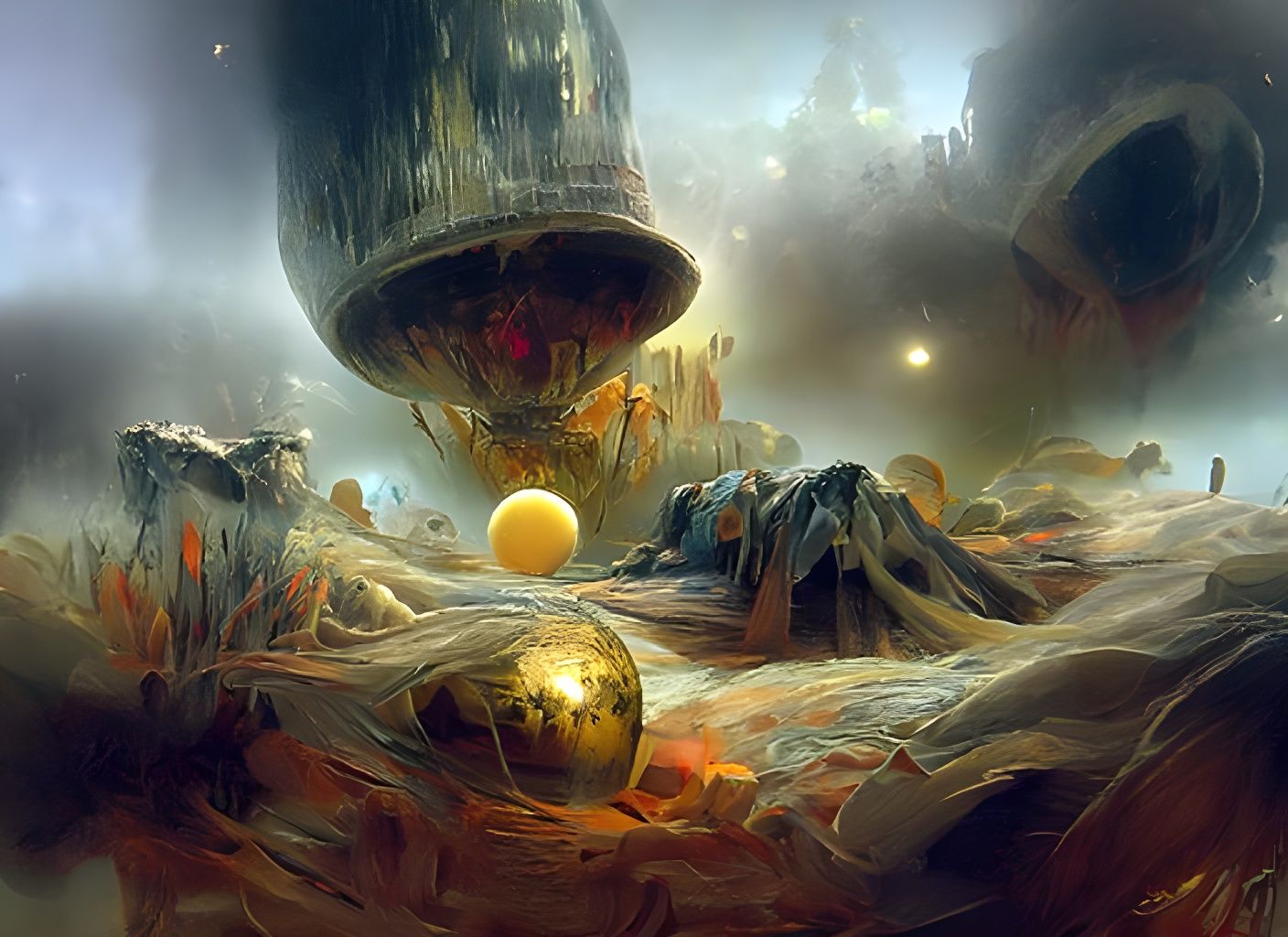 Alien Saturn Landscape as Digital Matte Painting