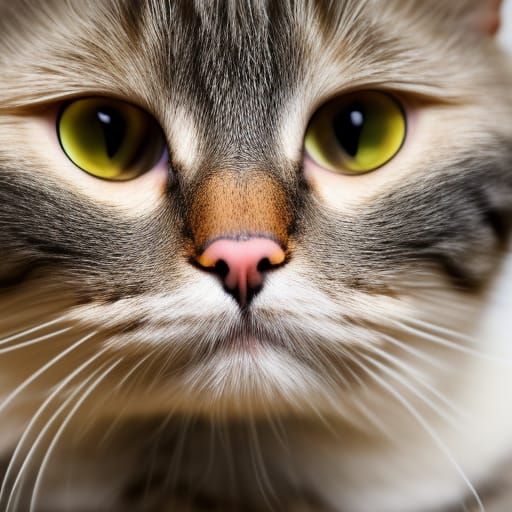 Cross-Eyed Cat Portrait in Professional Photography Style