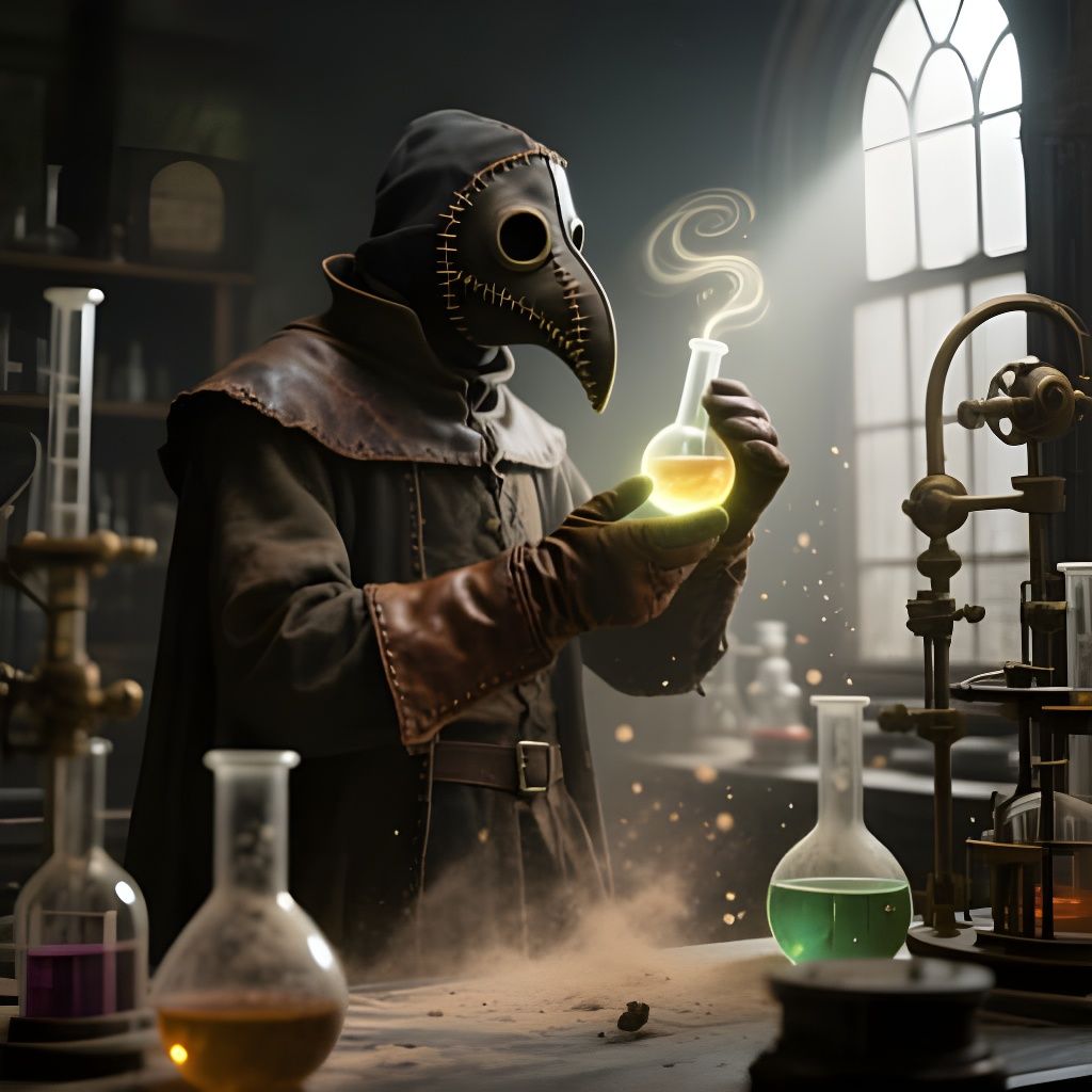 Plague Doctor in Victorian Lab - Hyperrealistic 4K