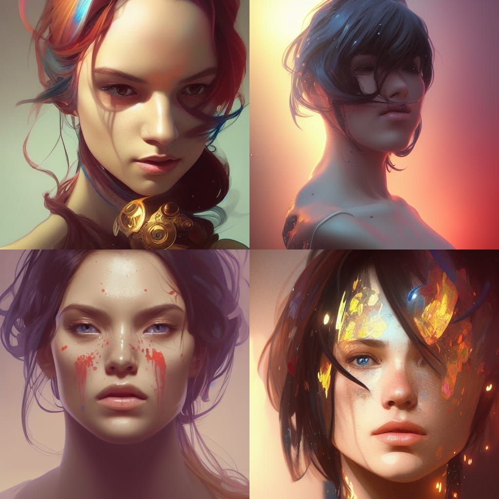 Hyperdetailed Portrait in Dynamic Lighting