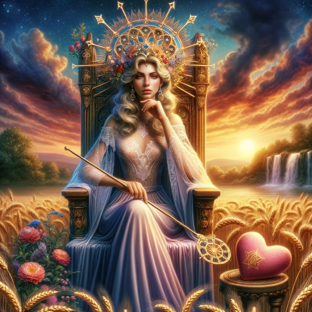 The Empress in Hyperrealistic Tarot Art