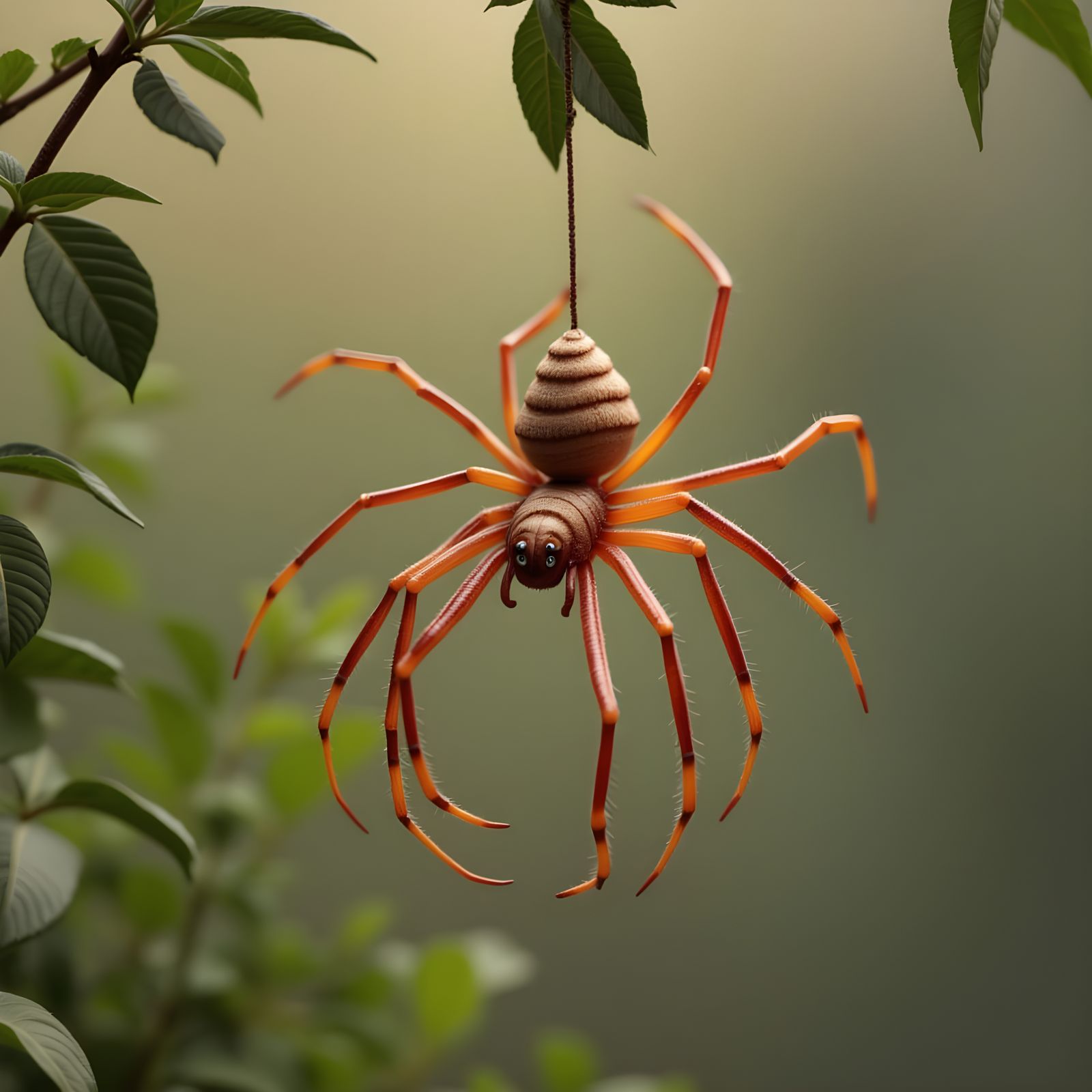 Enchanting Lady with Tiny Spider Companion in Whimsical 3D D...