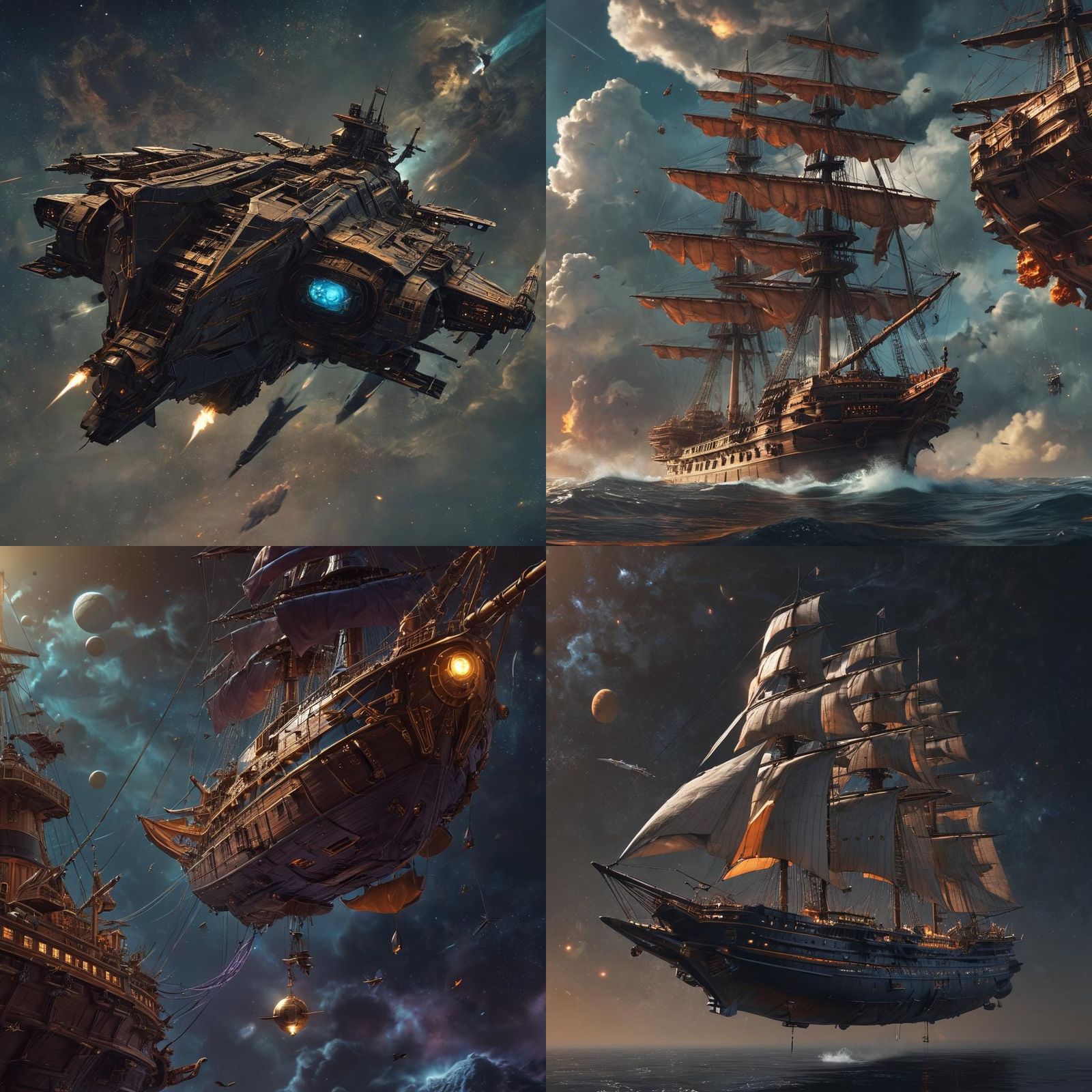 Spelljammer Ship Sails Through Space: Fantasy Concept Art