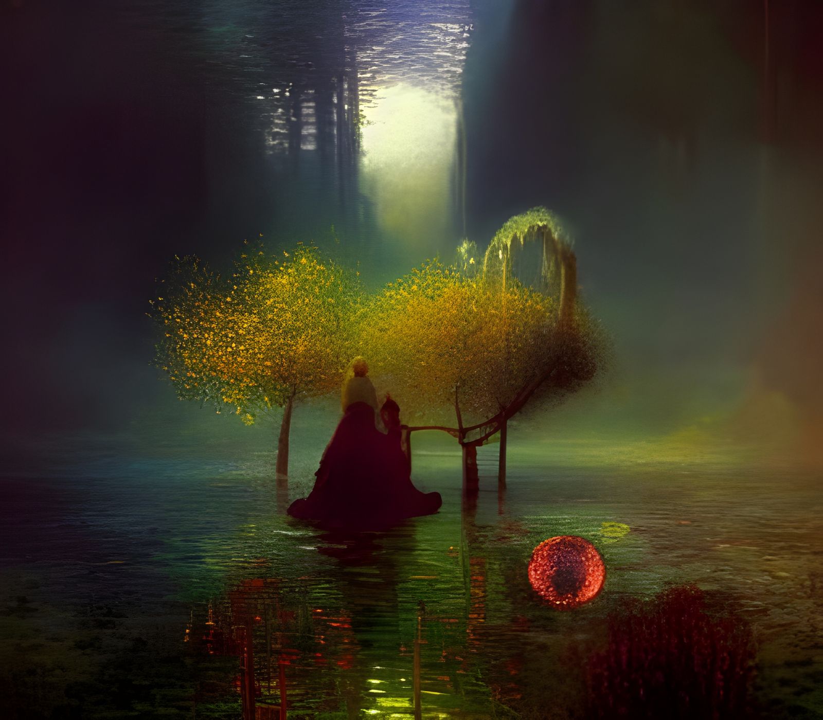 Biopunk Witch Meeting: A Surreal Golden Age Illustration