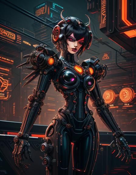 Big eyes, big head, small body, small arms,chibi. Dark sexua...