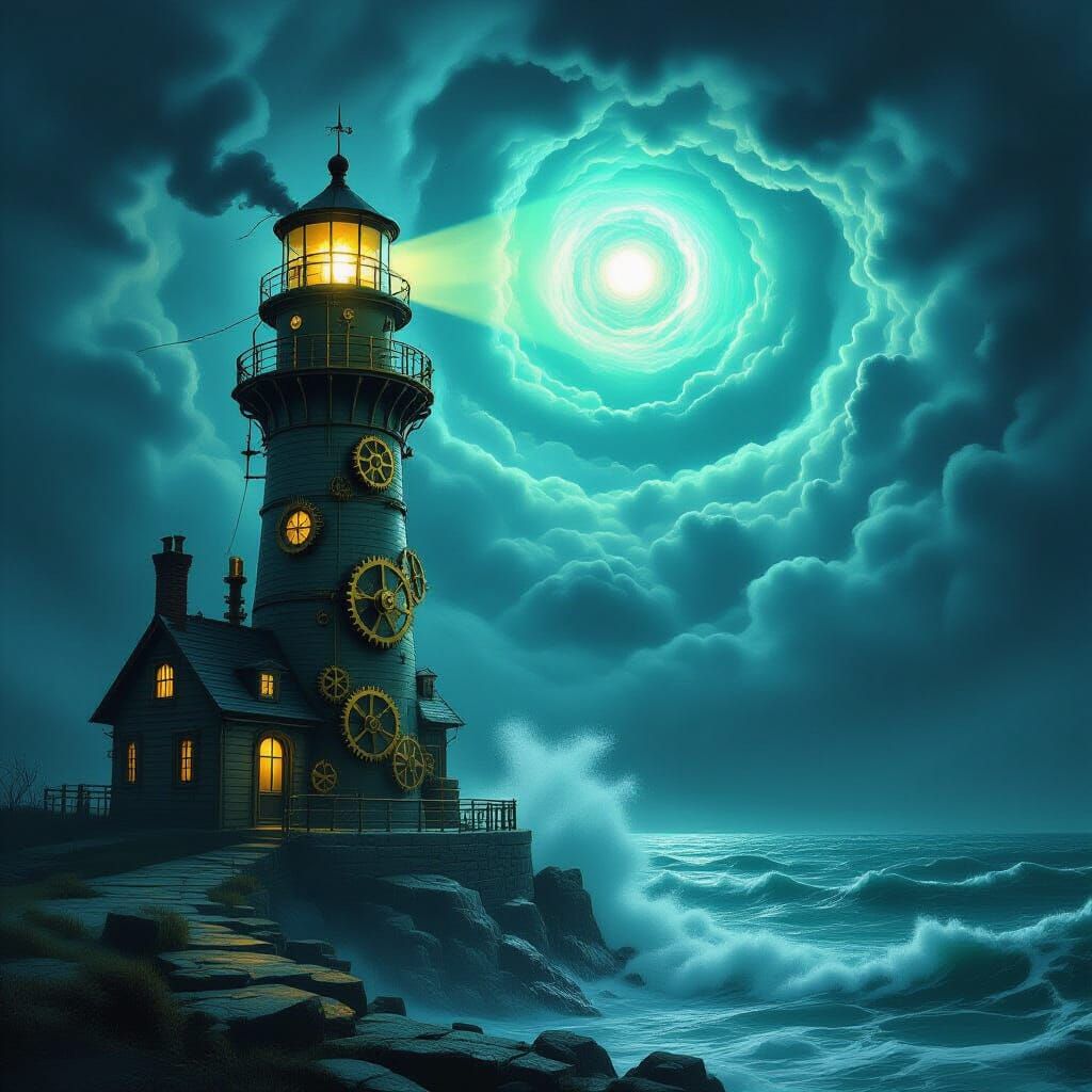 Steampunk Lighthouse in Cosmic Tempest