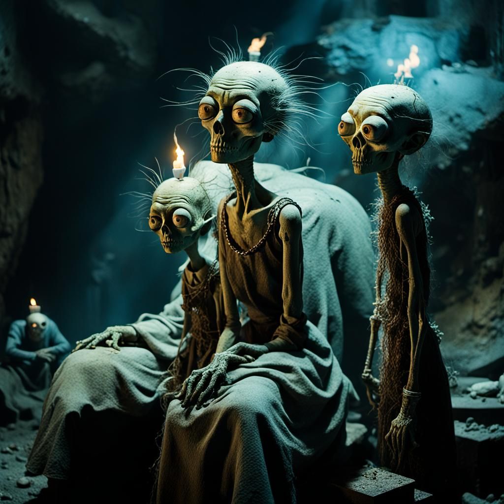 Surreal Abandoned Sewer Townscape with Salvador Dali Dreamli...