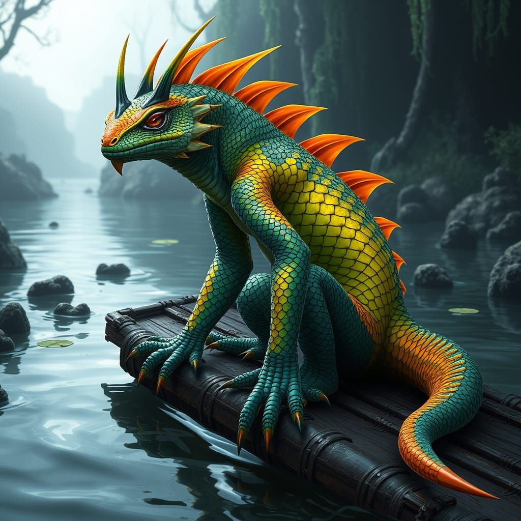 Rainbow Scaled Argonian in Black Marsh