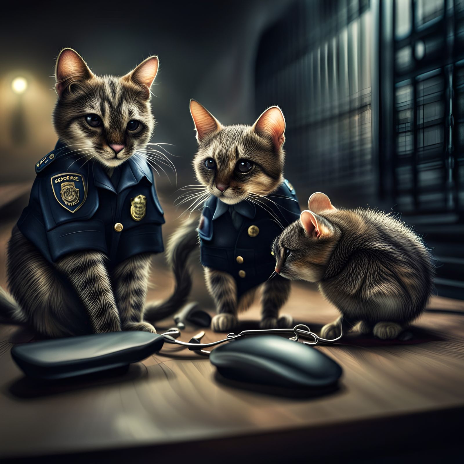 The cat-police is always busy chasing mice 🐭