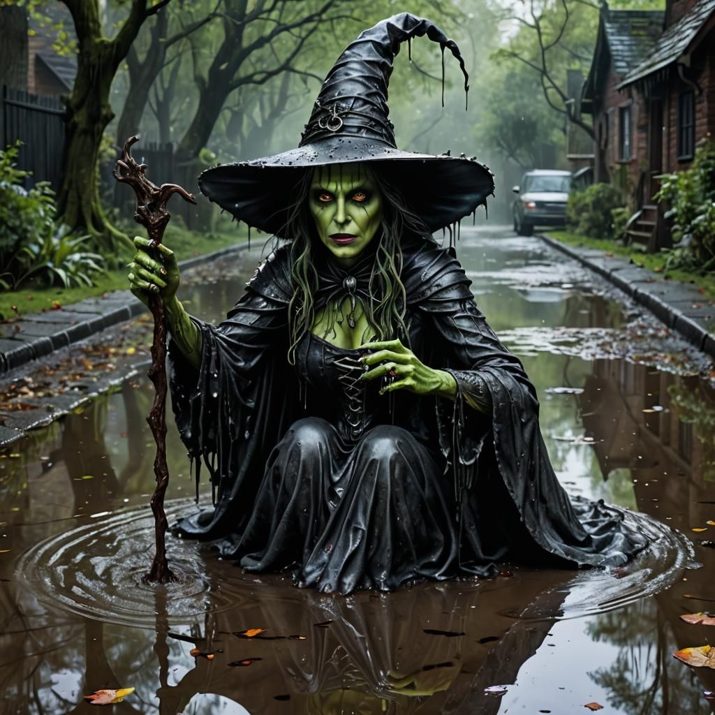 Wicked Witch Melts: A Gothic Horror Artwork