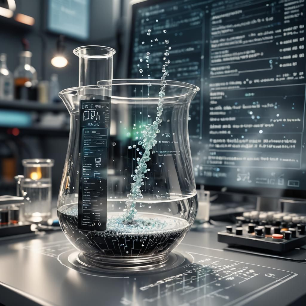 Digital Alchemist: Sci-Fi Laboratory Beaker