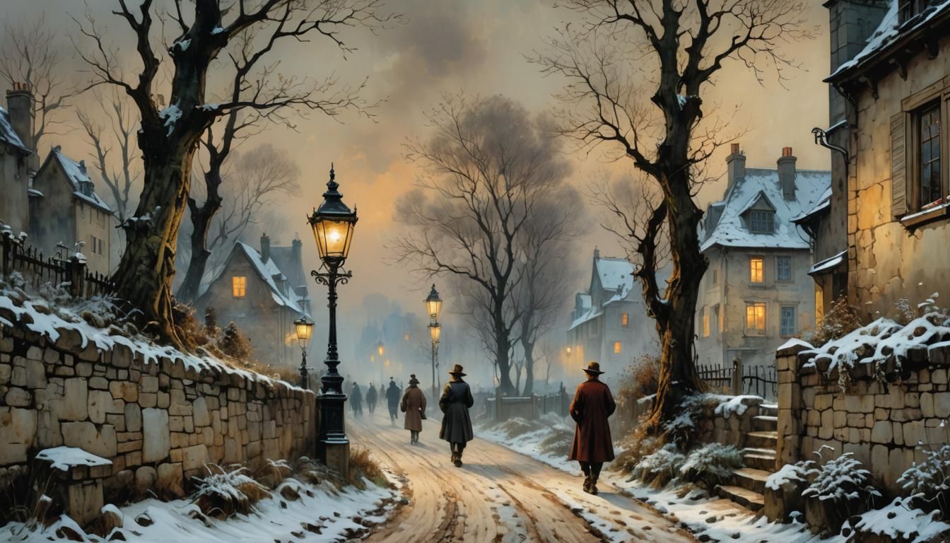 Hyperdetailed Path Scene in Arthur Rackham Style