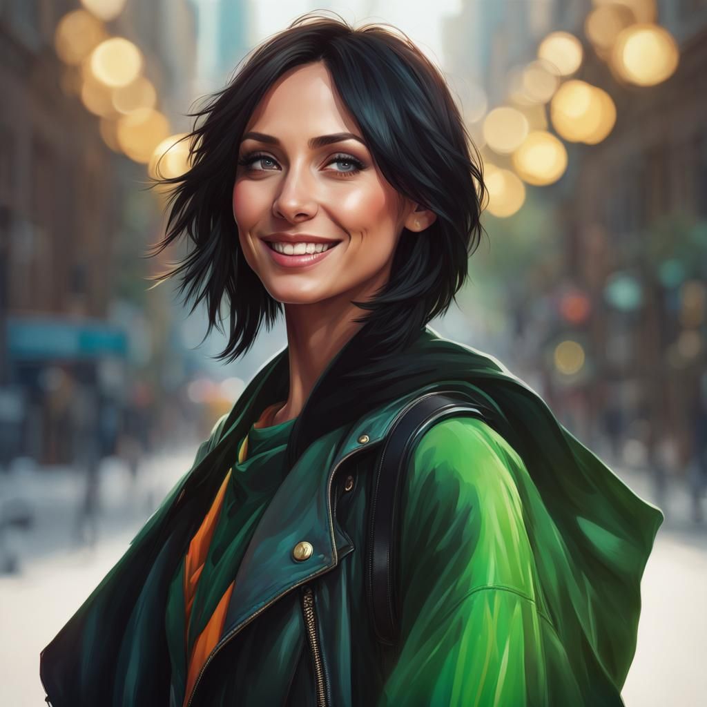 Detailed Portrait of a Young Woman, Hyperdetailed Art