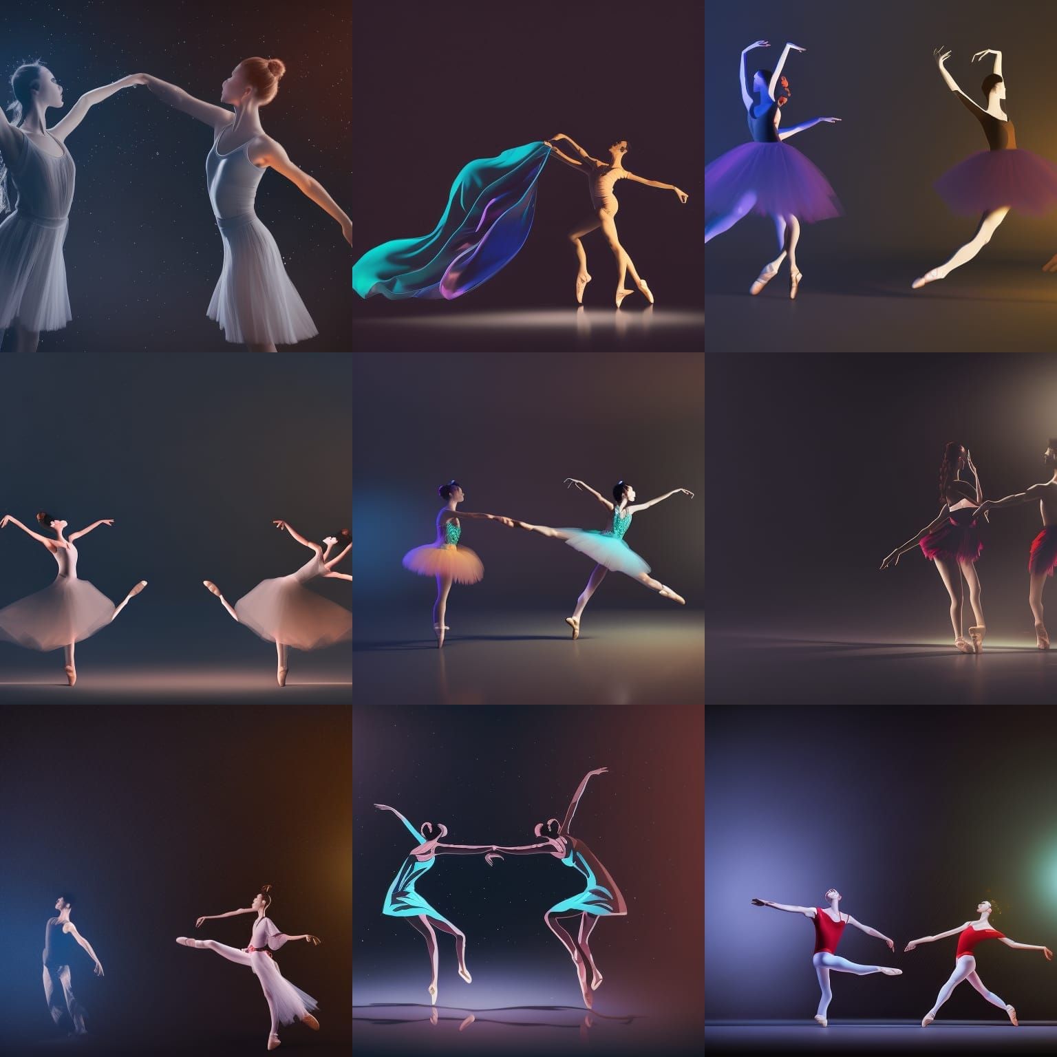 Breathing in unison dancing ballet in a music box life 8k re...