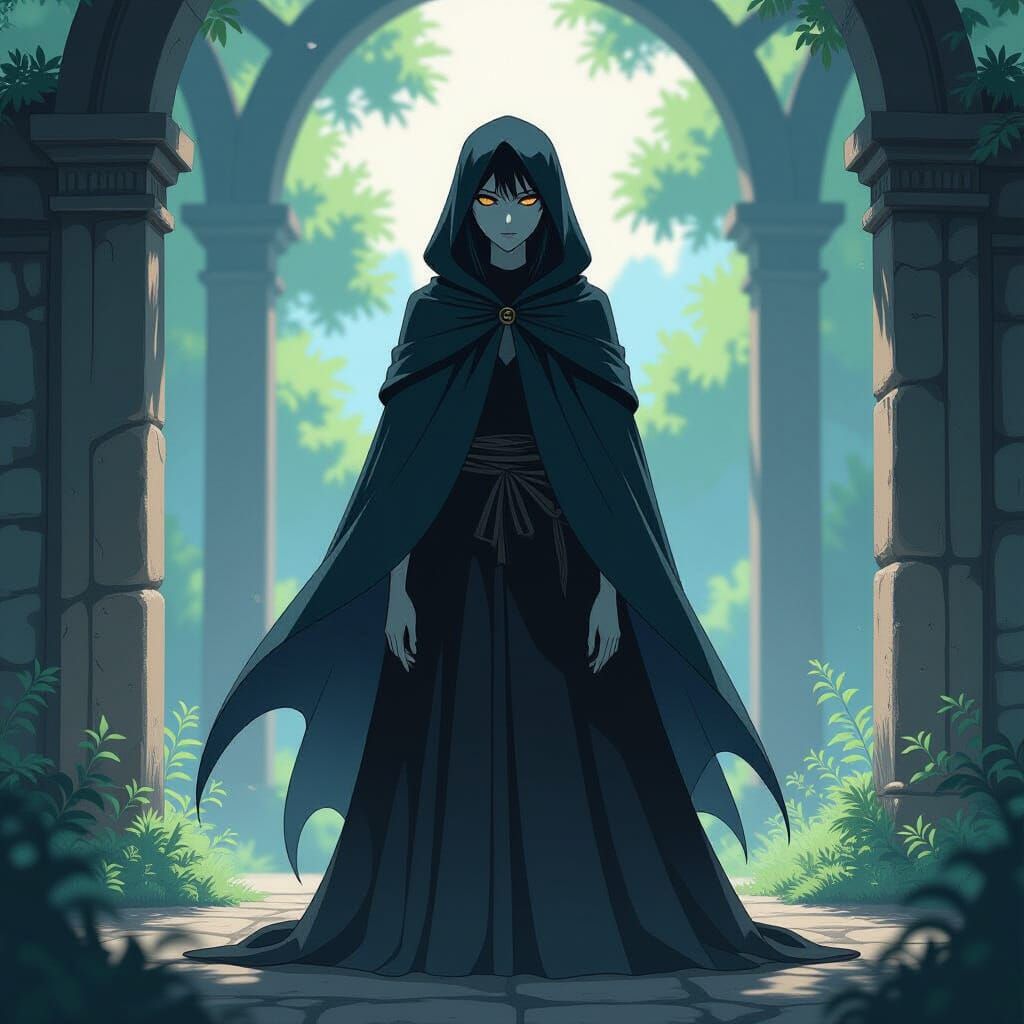 Anime Servant of Death in Studio Ghibli Style