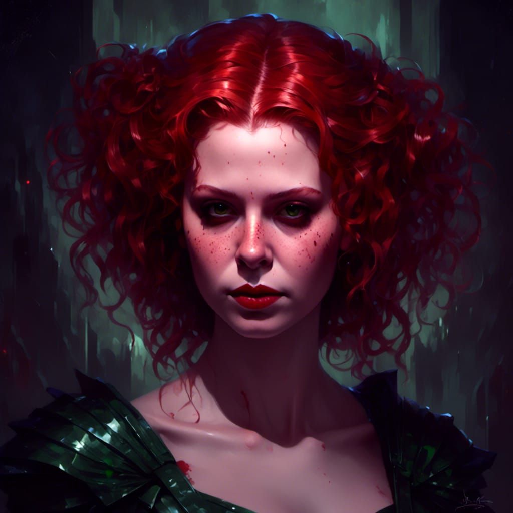 Cyberpunk Vampiress Portrait in 3000 A.D.