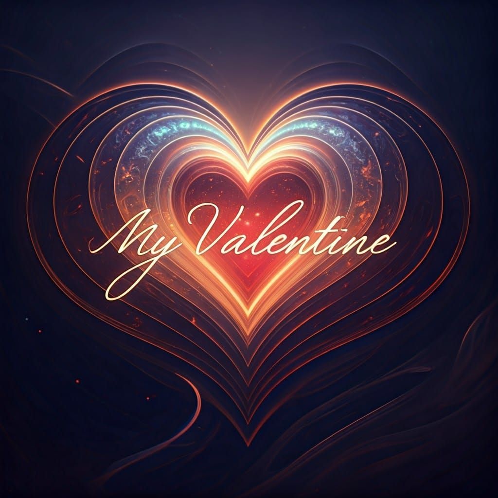 Mystical Heart Portal in Dreamy Cosmic Landscape