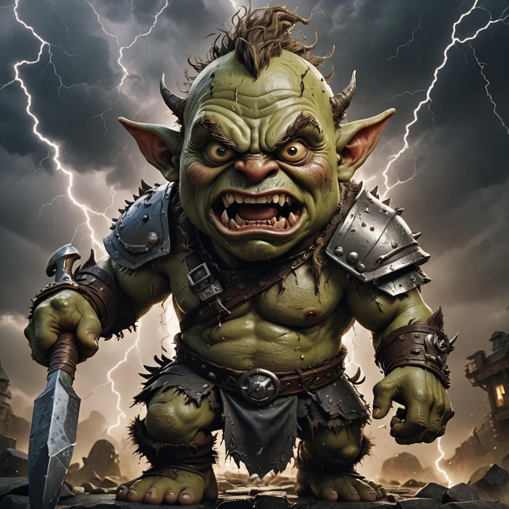 Ogre Warrior in Dark Fantasy Concept Art